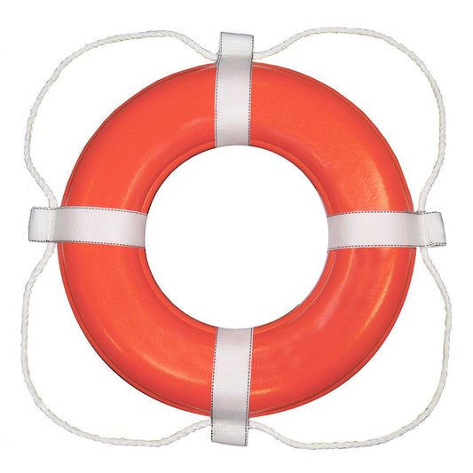 Taylor Made Foam Ring Buoy - 20" - Orange w/White Grab Line - Boat Gear USA