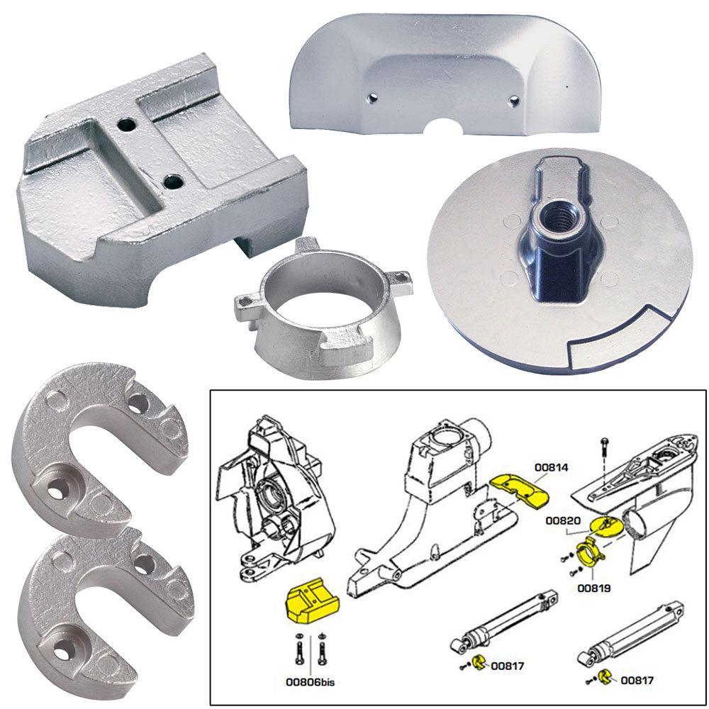 Tecnoseal Anode Kit w/Hardware - Mercury Alpha 1 Gen 2 - Aluminum - Boat Gear USA