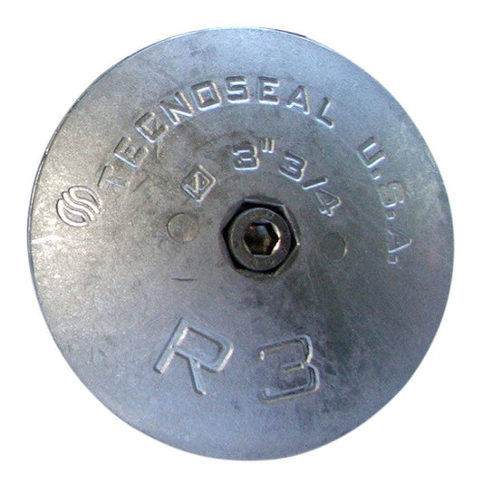 Tecnoseal R3 Rudder Anode - Zinc - 3-3/4" Diameter - Boat Gear USA