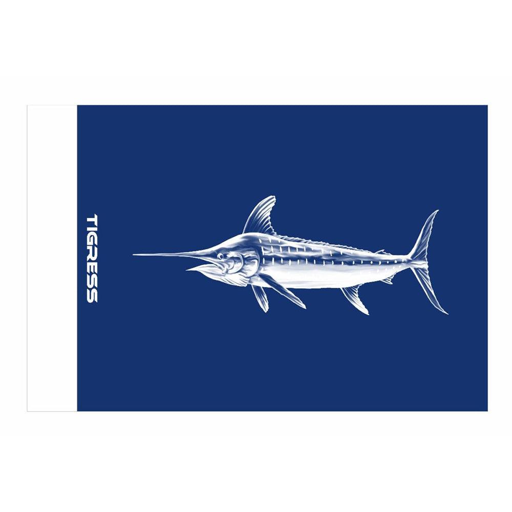 Tigress Blue Marlin Release Flag - 12" x 18" - Boat Gear USA