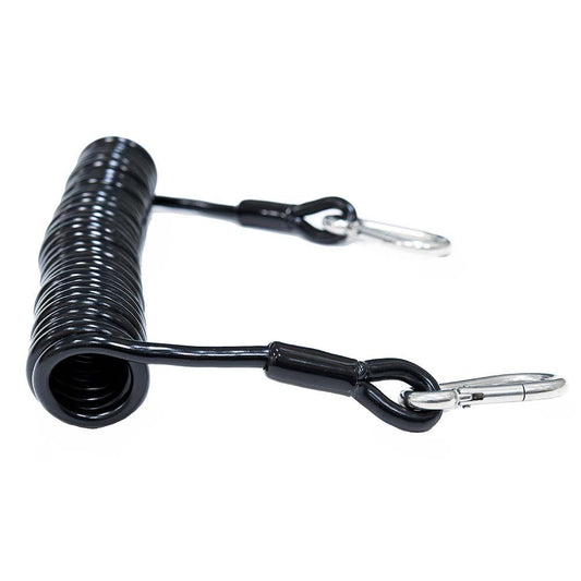 Tigress Heavy-Duty Coiled Safety Tether - 1200lbs - Boat Gear USA