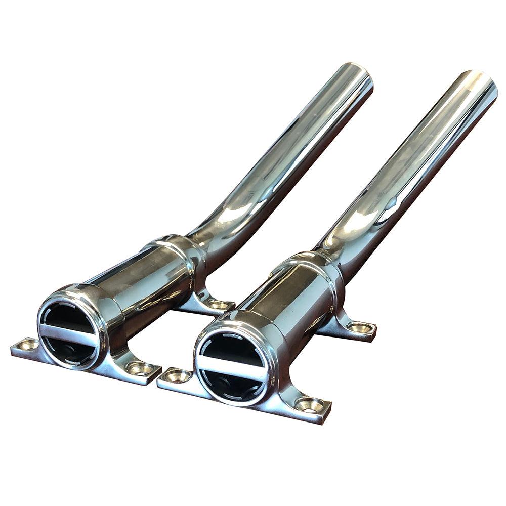 Tigress Side Mount Outrigger Holders - Fabricated 304 S.S. - 1-1/8" I.D.-Pair - Boat Gear USA