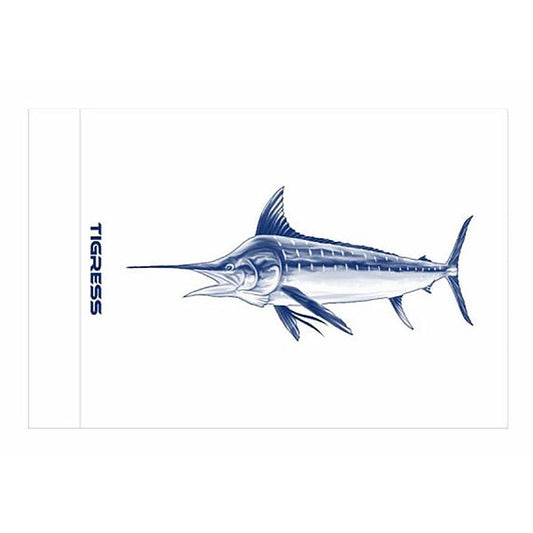 Tigress White Marlin Release Flag - 12" x 18" - Boat Gear USA