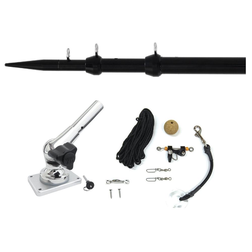 Tigress XD Center Rigger System - 8' - Black Center Rigging Kit - Boat Gear USA