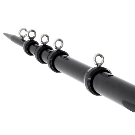 Tigress XD Telescoping Aluminum Outrigger Poles - 15' - 1-1/2" OD Black - Boat Gear USA
