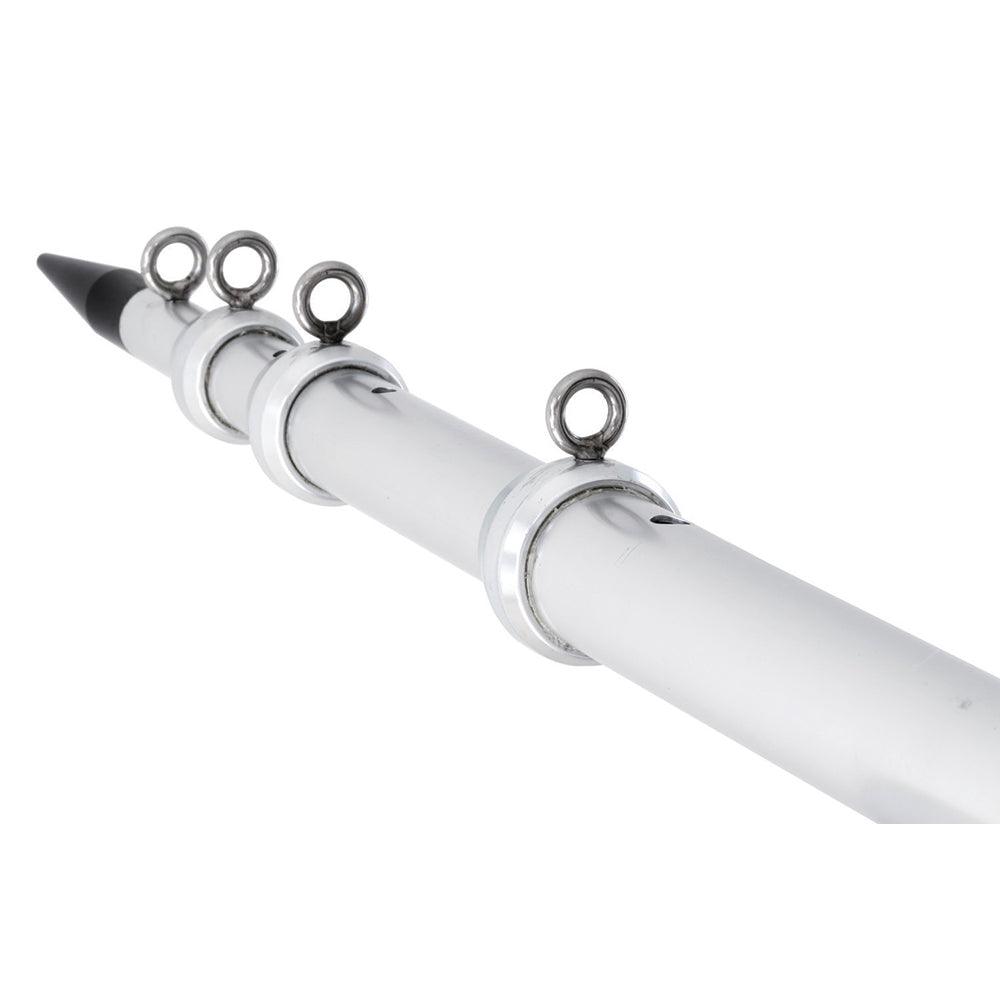 Tigress XD Telescoping Aluminum Outrigger Poles - 15' - 1-1/8" OD Silver - Boat Gear USA