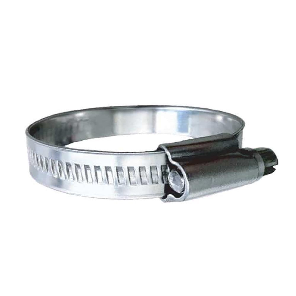 Trident Marine 316 SS Non-Perforated Worm Gear Hose Clamp - 15/32" Band - (1-1/4" – 1-3/4") Clamping Range - 10-Pack - SAE Size 20 - Boat Gear USA