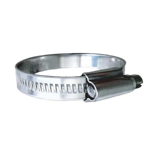 Trident Marine 316 SS Non-Perforated Worm Gear Hose Clamp - 15/32" Band - (2" - 2-9/16") Clamping Range - 10-Pack - SAE Size 32 - Boat Gear USA