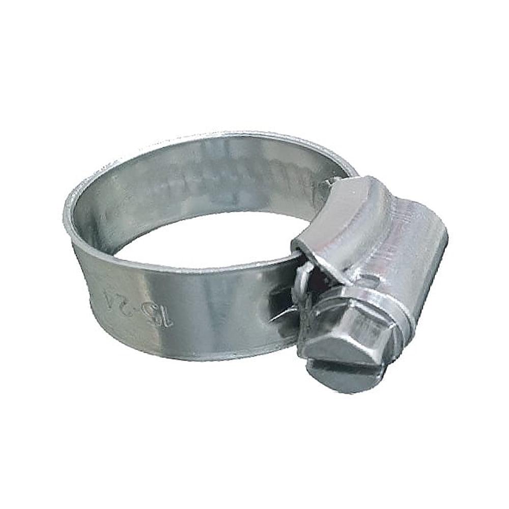 Trident Marine 316 SS Non-Perforated Worm Gear Hose Clamp - 3/8" Band - (3/4" – 1-1/8") Clamping Range - 10-Pack - SAE Size 10 - Boat Gear USA