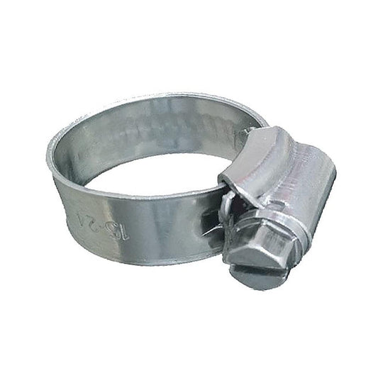 Trident Marine 316 SS Non-Perforated Worm Gear Hose Clamp - 3/8" Band - 5/8"–15/16" Clamping Range - 10-Pack - SAE Size 8 - Boat Gear USA