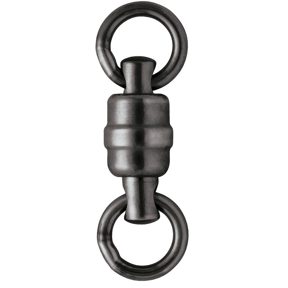 VMC BSHBSWR Black Stainless Steel Heavy-Duty Ball Bearing Swivel #1 - 110lb *3-Pack - Boat Gear USA