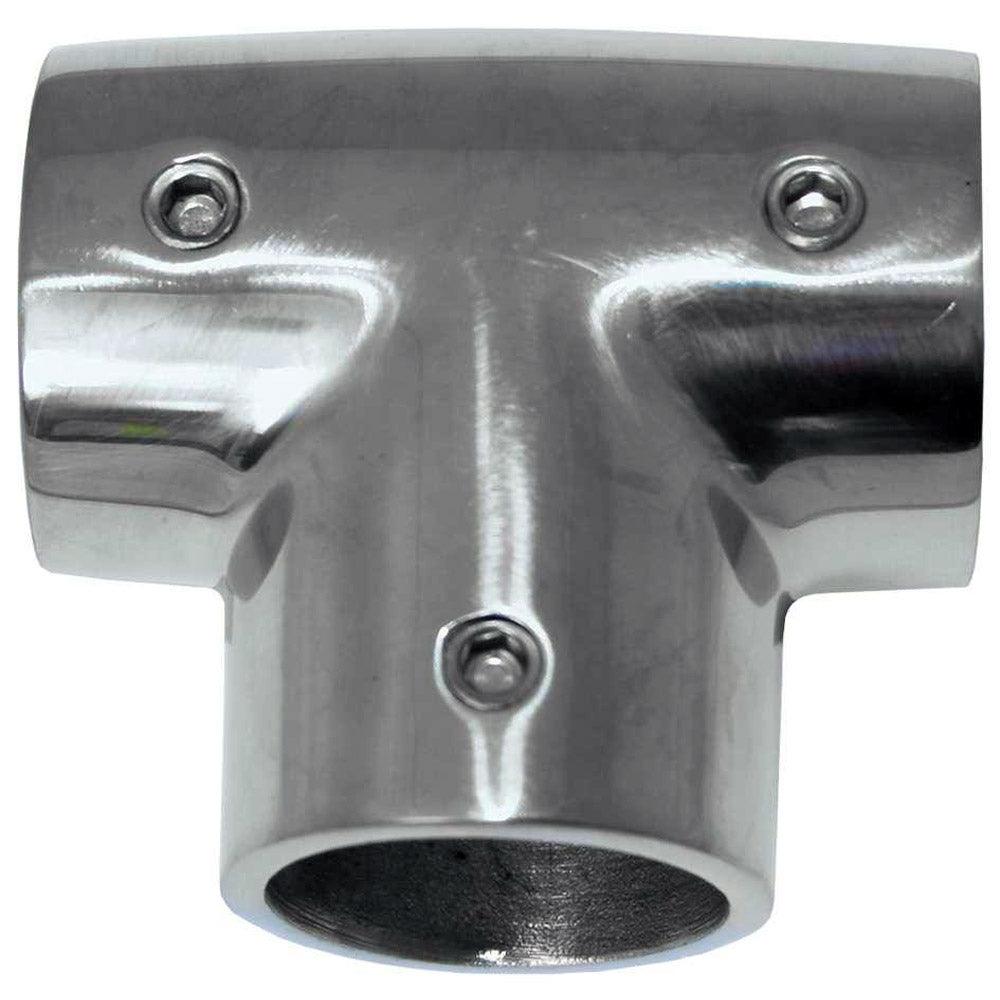 Whitecap 1" O.D. 90° SS Tee Rail Fitting - Boat Gear USA