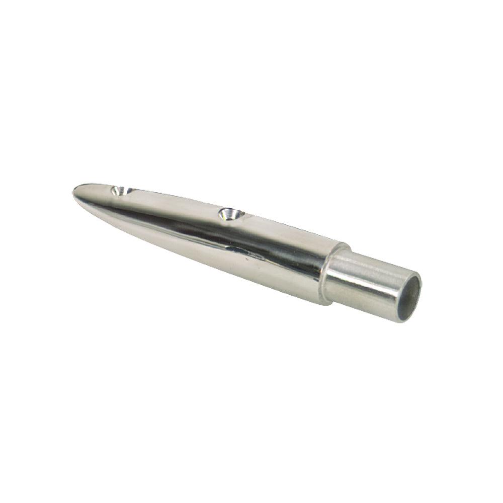 Whitecap 16-1/2° Rail End (End-Out) - 316 Stainless Steel - 7/8" Tube O.D. - Boat Gear USA