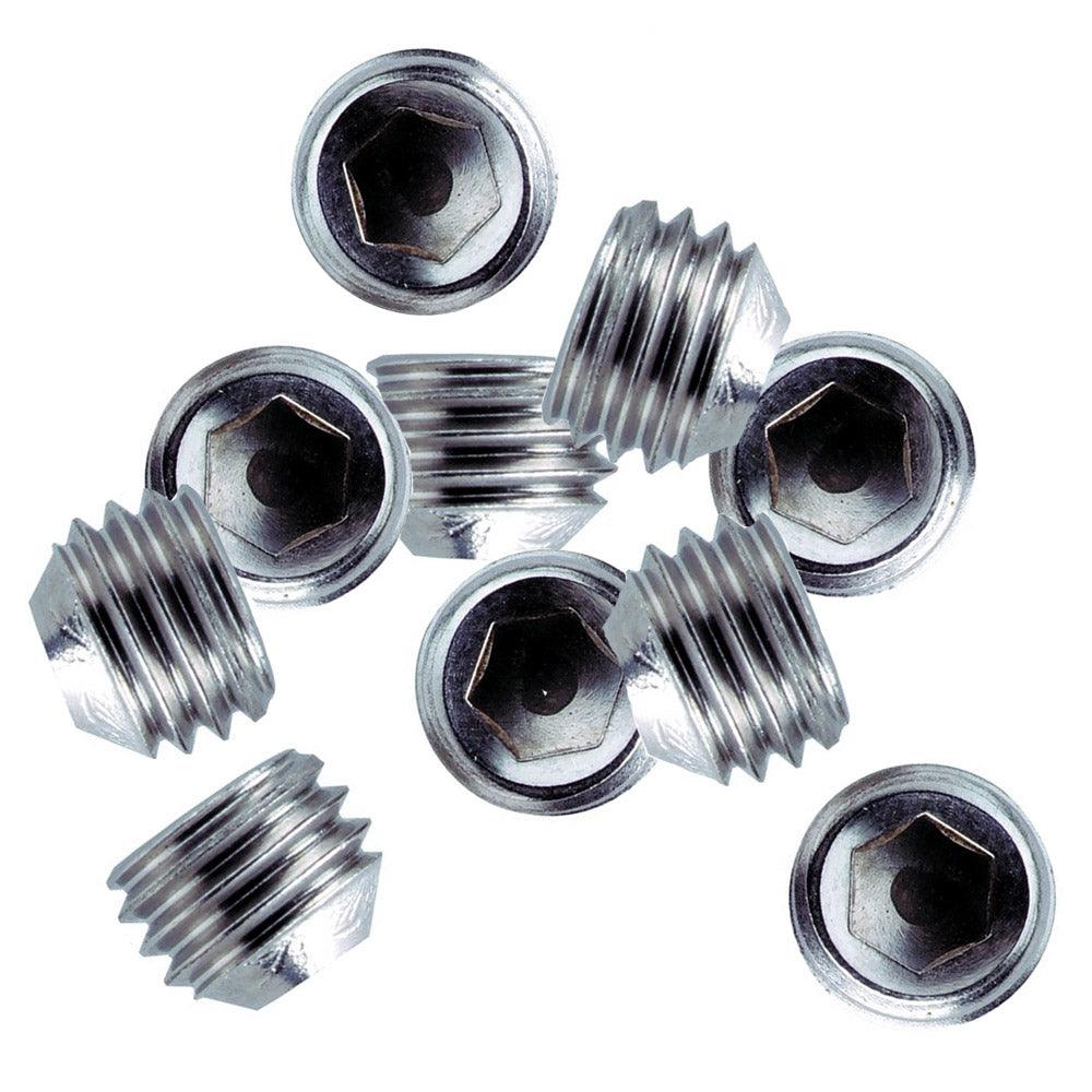 Whitecap ¼"-28 Thread SS Set Screws - 10 Pack - Boat Gear USA