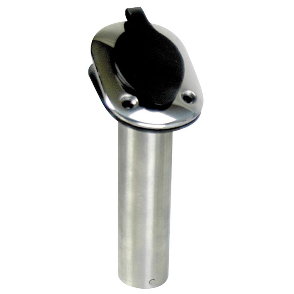 Whitecap 30° Flush Mount Rod Holder - 304 Stainless Steel - 9-1/4" - Boat Gear USA