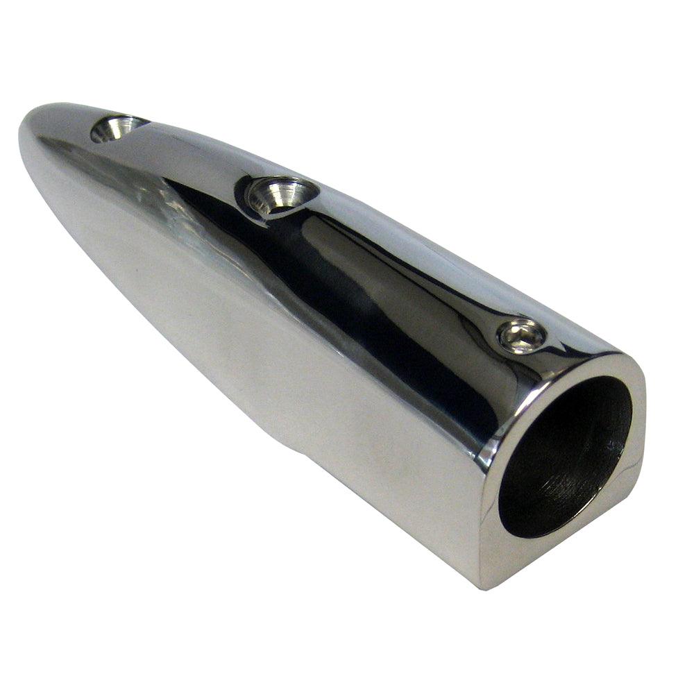 Whitecap 5-1/2° Rail End (End-In) - 316 Stainless Steel - 7/8" Tube O.D. - Boat Gear USA