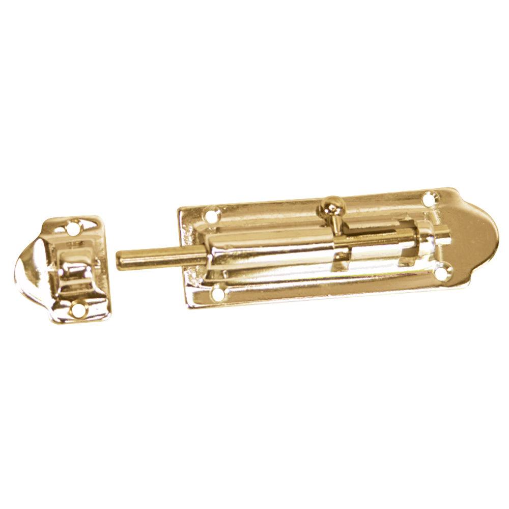 Whitecap Barrel Bolt - Polished Brass - 2-1/2' - Boat Gear USA