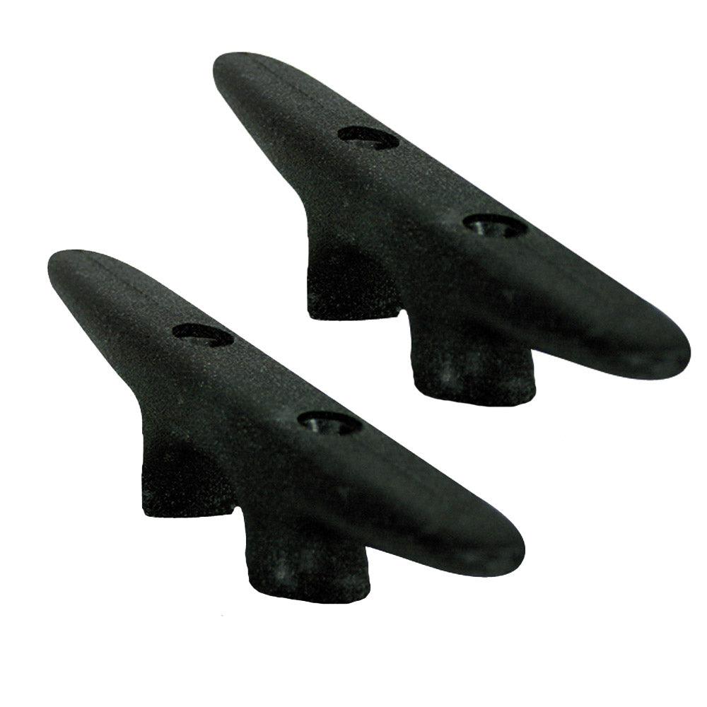 Whitecap Black Nylon Cleat 6" Pair - Boat Gear USA