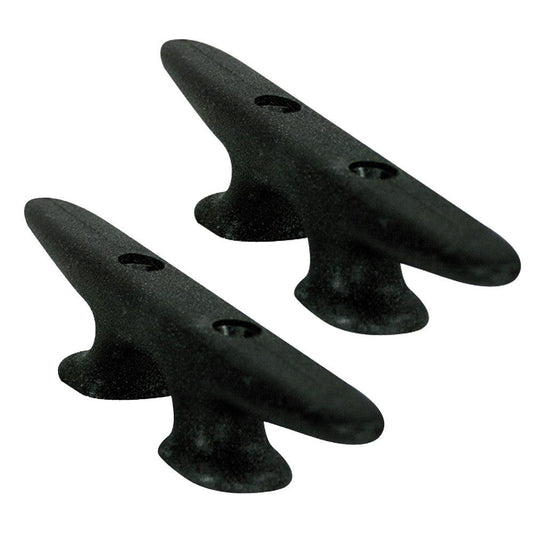 Whitecap Black Nylon Cleat 8" Pair - Boat Gear USA