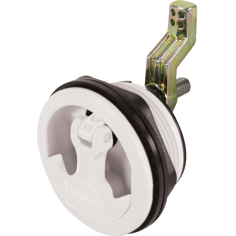 Whitecap Compression Handle Stainless Steel/White Nylon Non-Locking - 1/4 Turn - Boat Gear USA