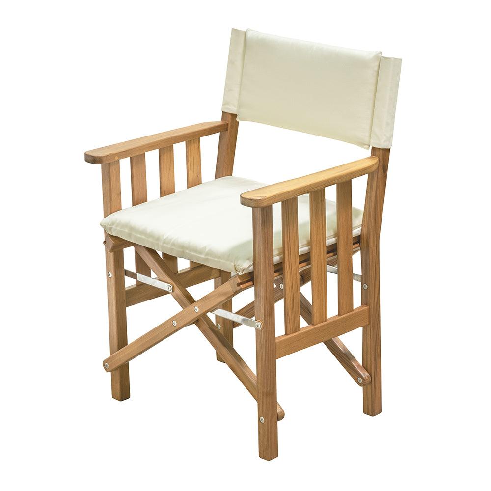 Whitecap Director's Chair II w/Cream Cushion - Teak - Boat Gear USA