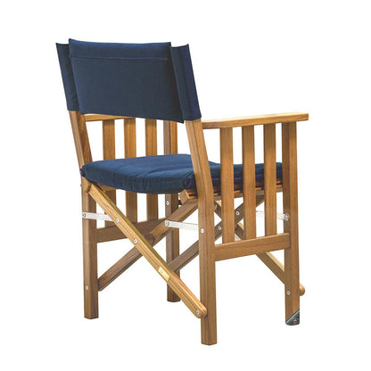 Whitecap Director's Chair II w/Navy Cushion - Teak - Boat Gear USA