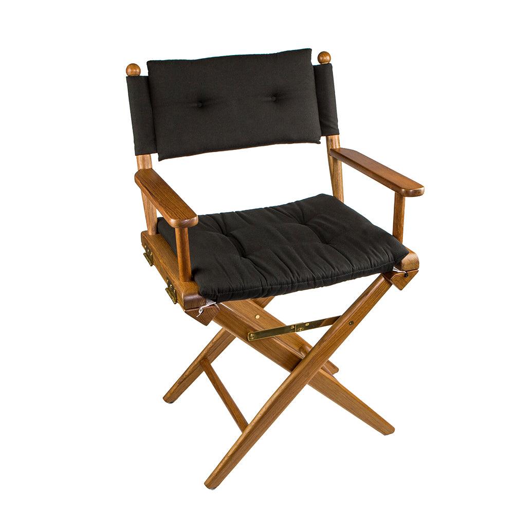 Whitecap Director's Chair w/Black Cushion - Teak - Boat Gear USA