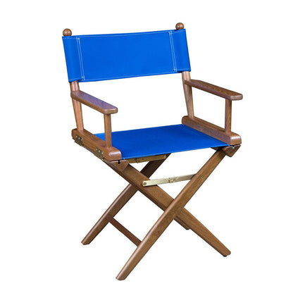 Whitecap Director's Chair w/Blue Seat Covers - Teak - Boat Gear USA