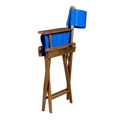 Whitecap Director's Chair w/Blue Seat Covers - Teak - Boat Gear USA