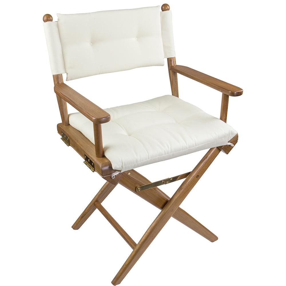 Whitecap Director's Chair w/Cream Cushion - Teak - Boat Gear USA