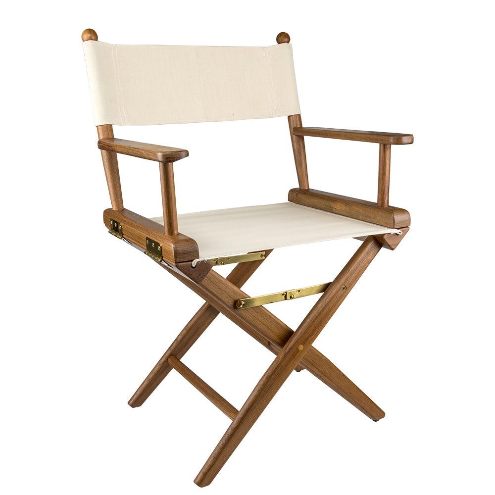 Whitecap Director's Chair w/Natural Seat Covers - Teak - Boat Gear USA