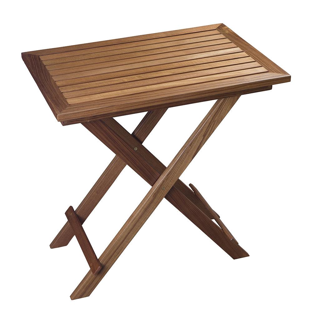 Whitecap Folding Slat Table - Teak - Boat Gear USA