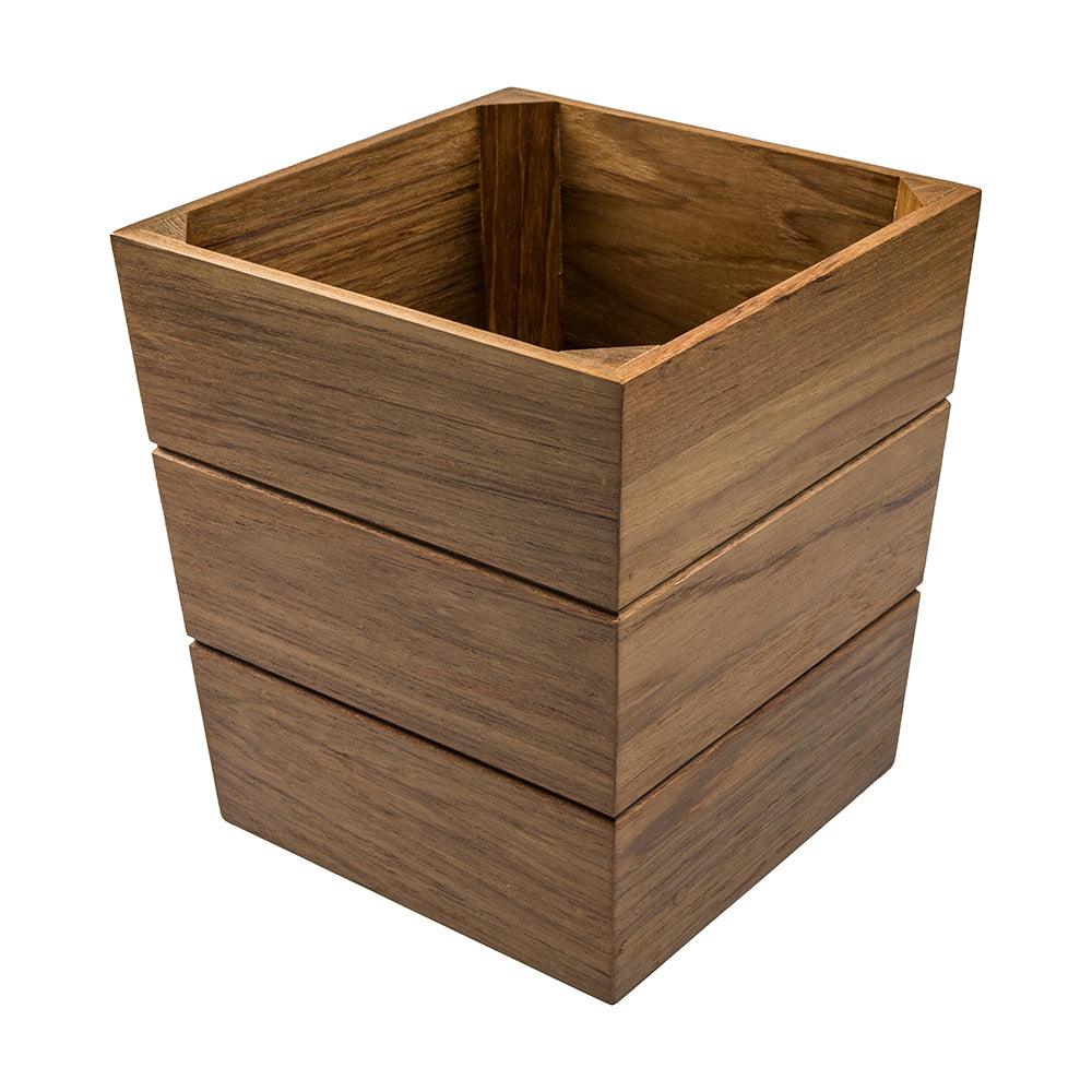 Whitecap Large Waste Basket - Teak - Boat Gear USA