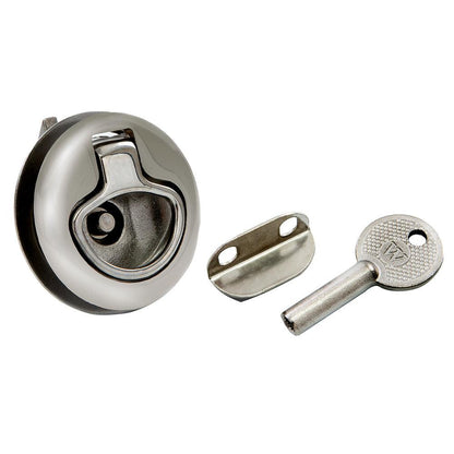 Whitecap Mini Slam Latch Stainless Steel Locking Pull Ring - Boat Gear USA