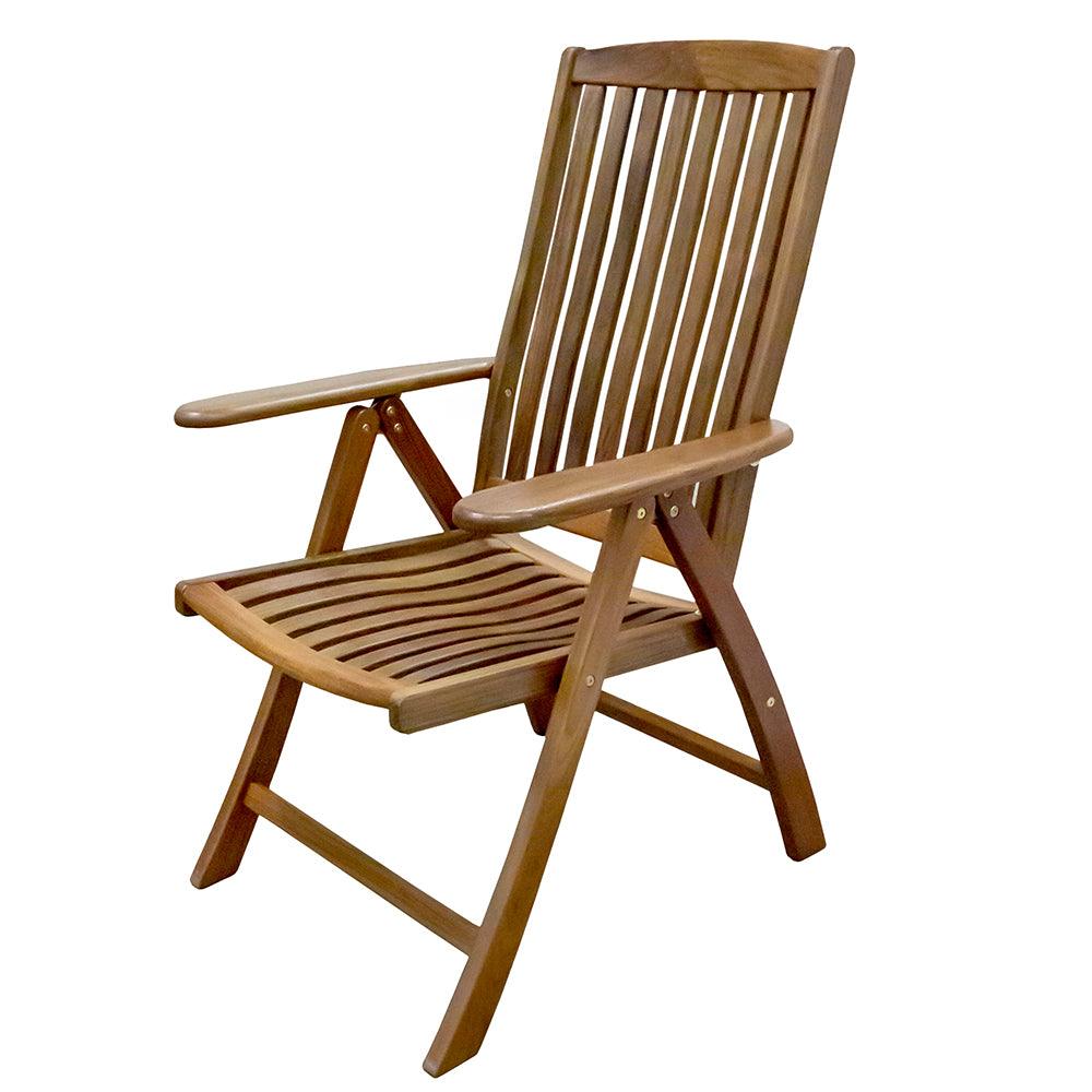 Whitecap Reclining Arm Chair - Teak - Boat Gear USA