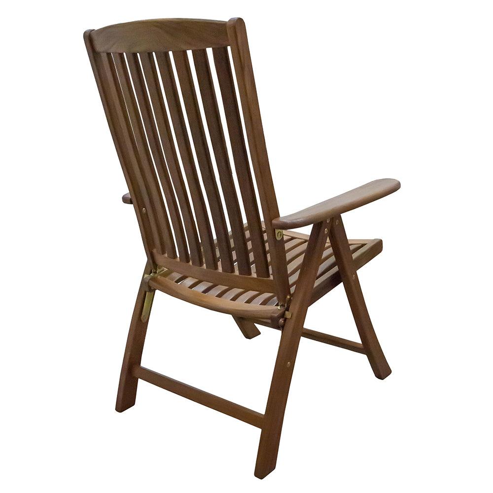 Whitecap Reclining Arm Chair - Teak - Boat Gear USA