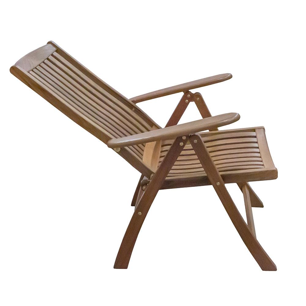 Whitecap Reclining Arm Chair - Teak - Boat Gear USA