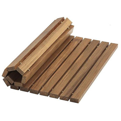 Whitecap Roll-Up Shower Mat - Teak - Boat Gear USA