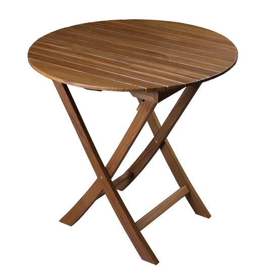 Whitecap Round Slat Table - Teak - Boat Gear USA