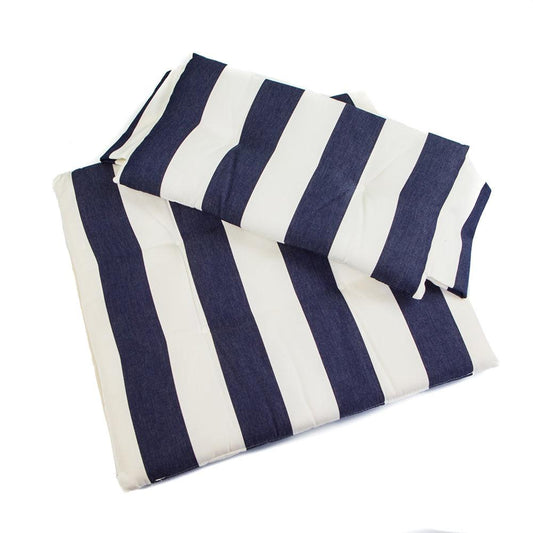 Whitecap Seat Cushion Set f/Director's Chair - Navy & White Stripes - Boat Gear USA