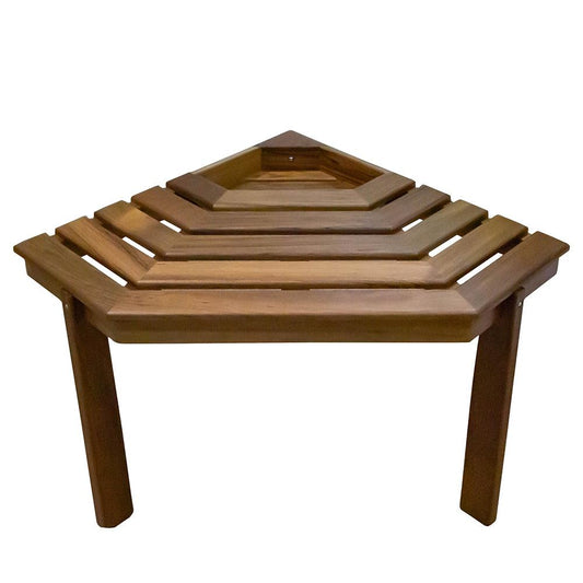 Whitecap Shower/Corner Stool - Teak - Boat Gear USA