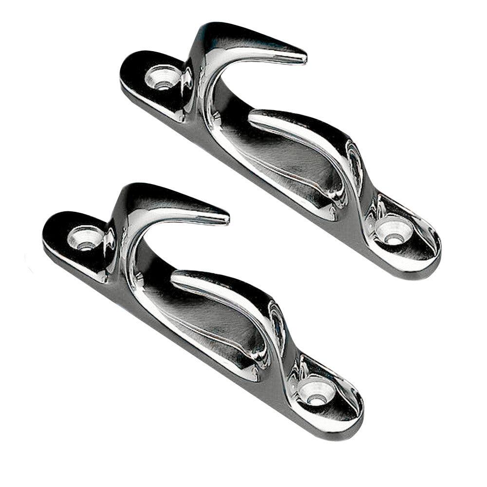 Whitecap Skene Bow Chock 4-1/2" Pair - Chrome Plated Brass - Boat Gear USA