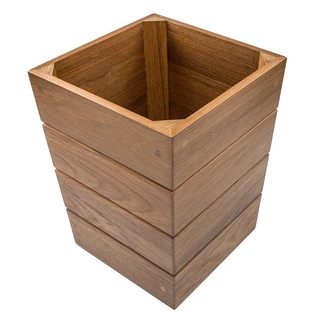 Whitecap Small Waste Basket - Teak - Boat Gear USA