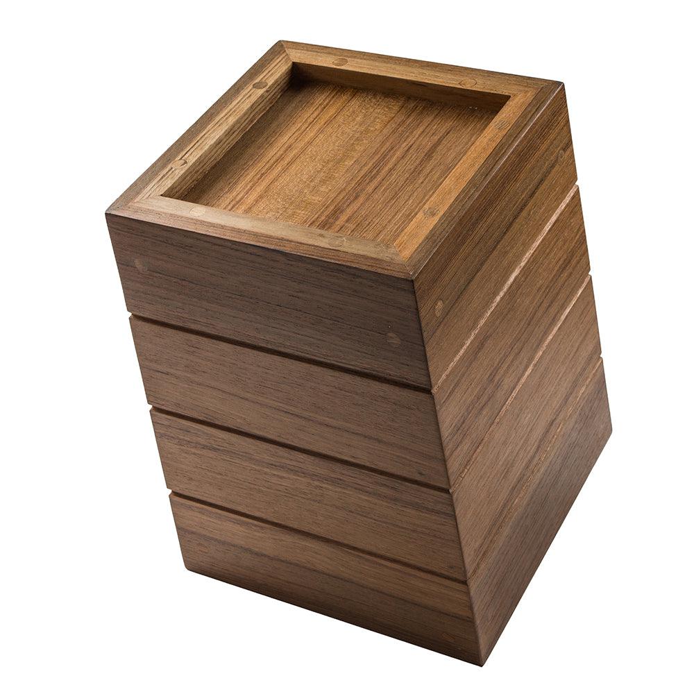 Whitecap Small Waste Basket - Teak - Boat Gear USA