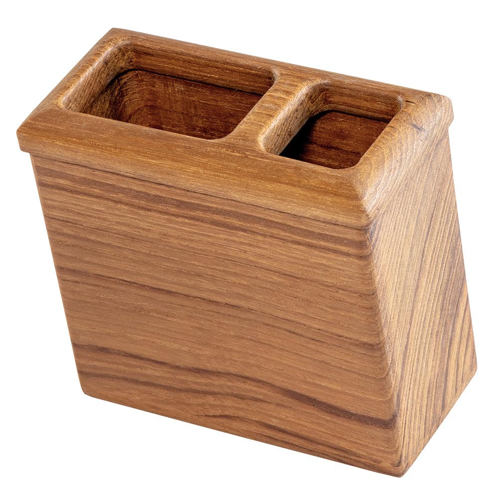 Whitecap Square Toothbrush Holder (Oiled) - Teak - Boat Gear USA