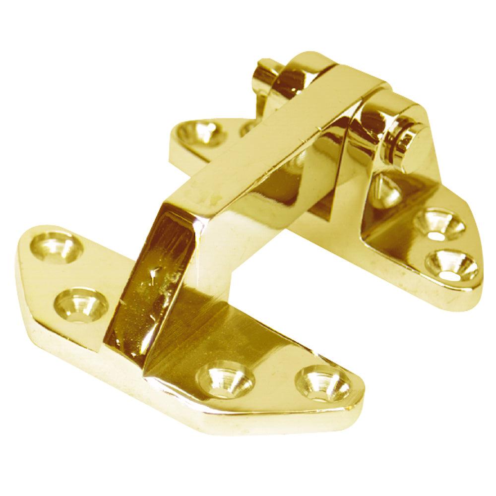 Whitecap Standard Hatch Hinge - Polished Brass - 2-5/8" x 3-1/8" - Boat Gear USA