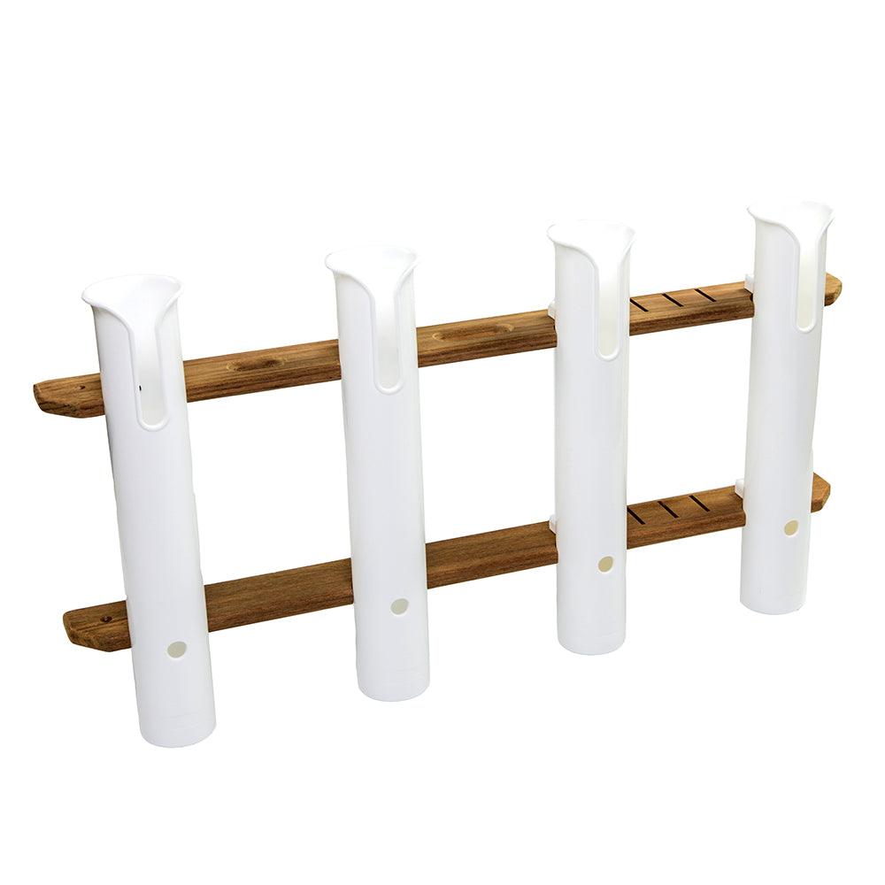 Whitecap Teak 4-Rod Tournament Storage Pack - Boat Gear USA