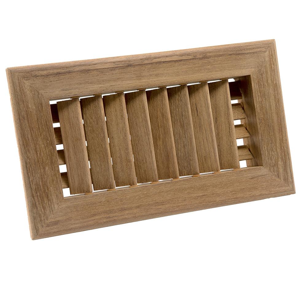 Whitecap Teak Air Conditioning Vent - 9-3/4" x 5-3/4" x 1-1/2" - Boat Gear USA