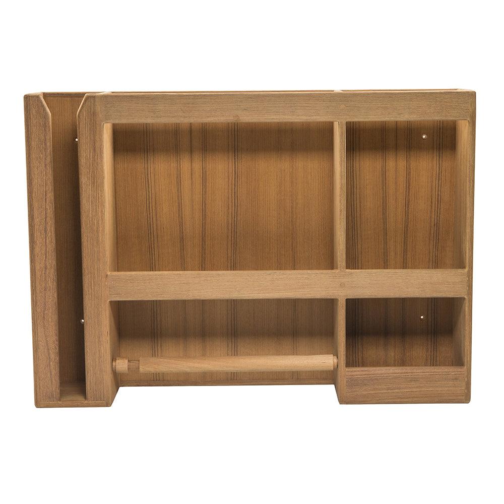 Whitecap Teak Dish/Cup/Paper Towel Rack - Boat Gear USA