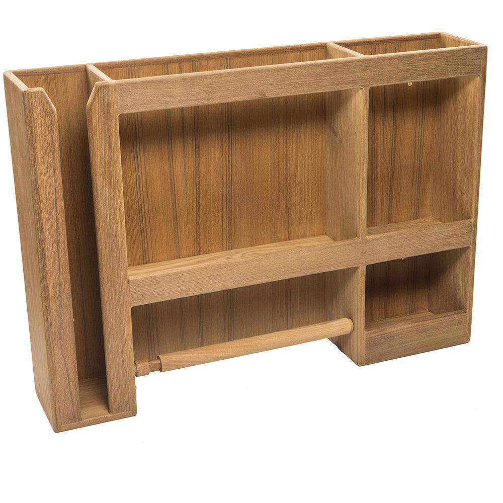 Whitecap Teak Dish/Cup/Paper Towel Rack - Boat Gear USA